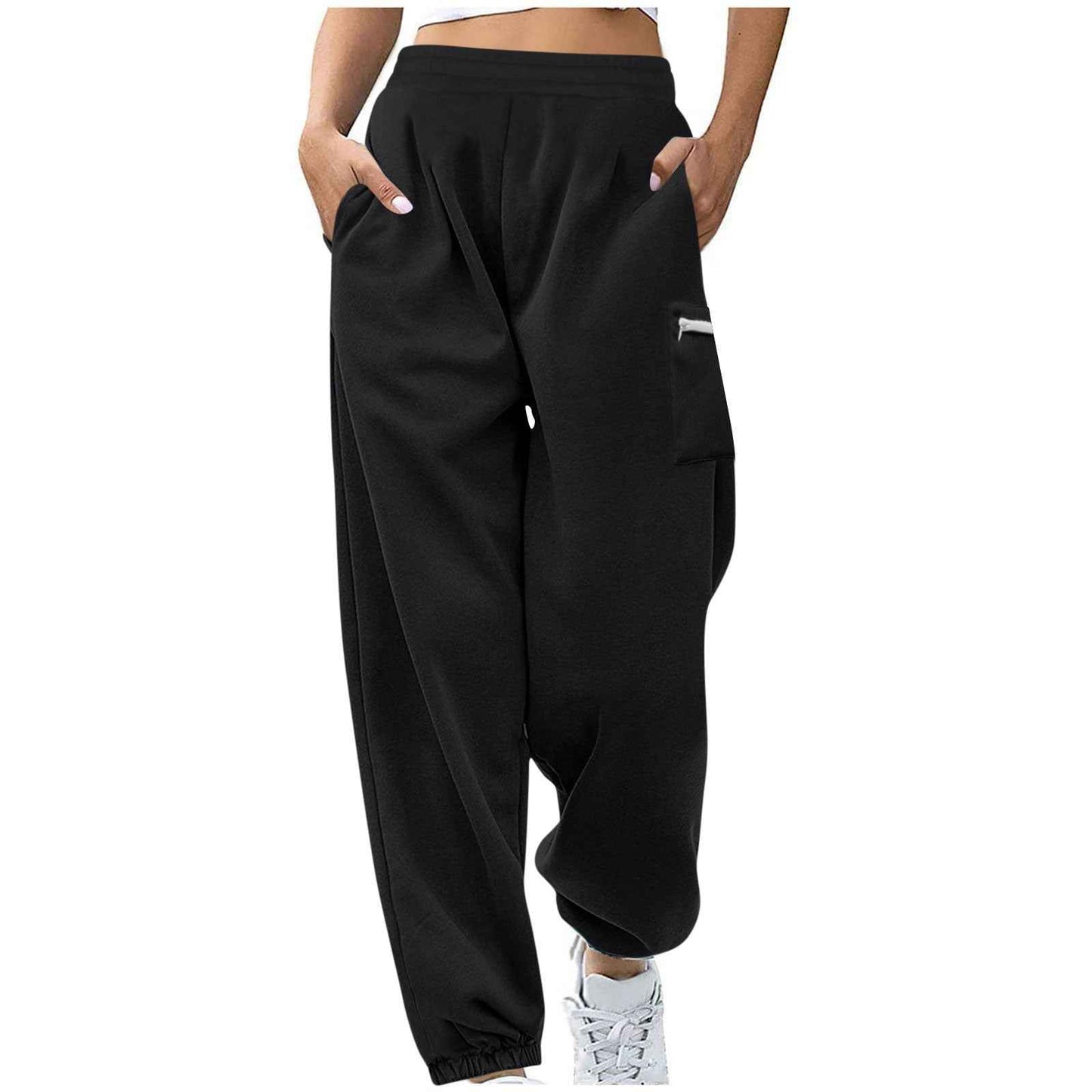 Women's Loose Large-size Fleece-lined Thick Pants