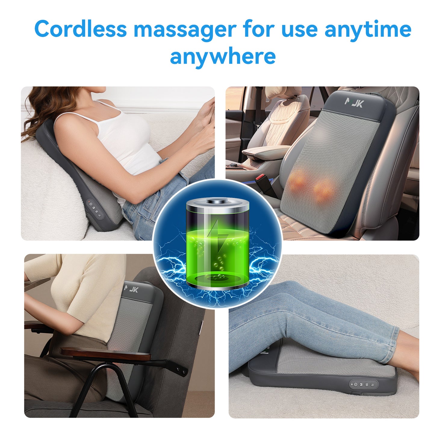 Short Walk Cushion Massager, Kneads And Heats The Waist And Back, Suitable For Office And Home Use, Portable Multi-functional Massage Device