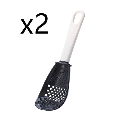 Multifunctional Slotted Spoon Grinding Cooking Spoon Mashed Auxiliary Food Ginger Garlic Spoon Press Potatoe Stir-frying Spatula Kitchen Gadget - DropOnline.co