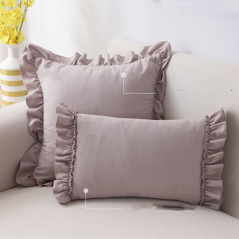 Pillowcase Small  Cushion Pillow Suede Sofa Bedside Pillowcase