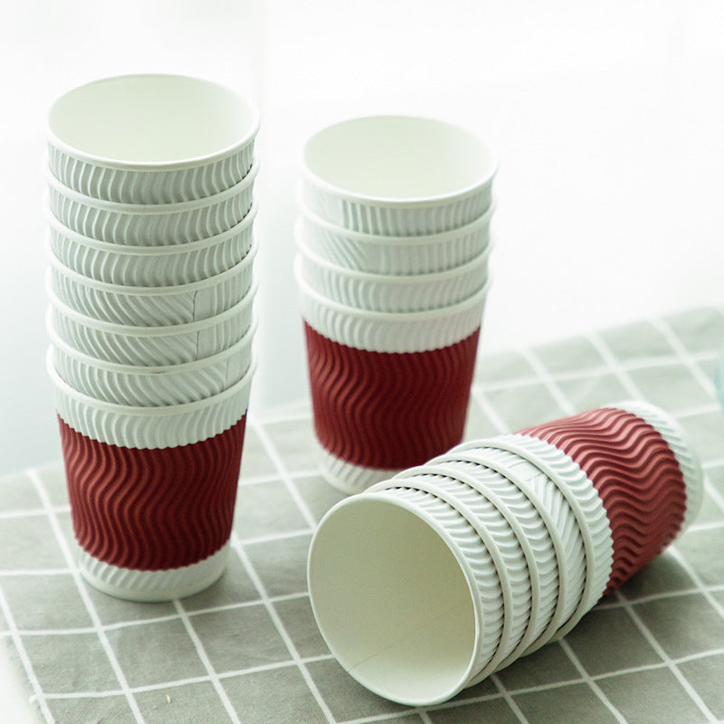 Insulated Double-Layer Coffee Cups - Heat-Resistant Disposable Cups
