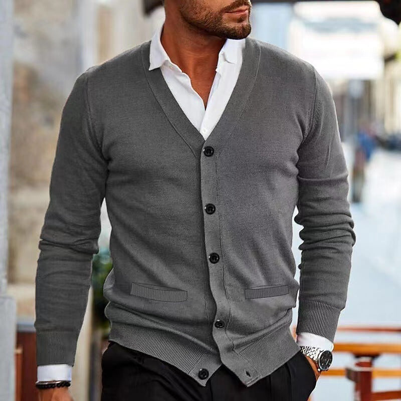 Men's Autumn Winter Sweater Coat - Casual Knit Cardigan Jacket
