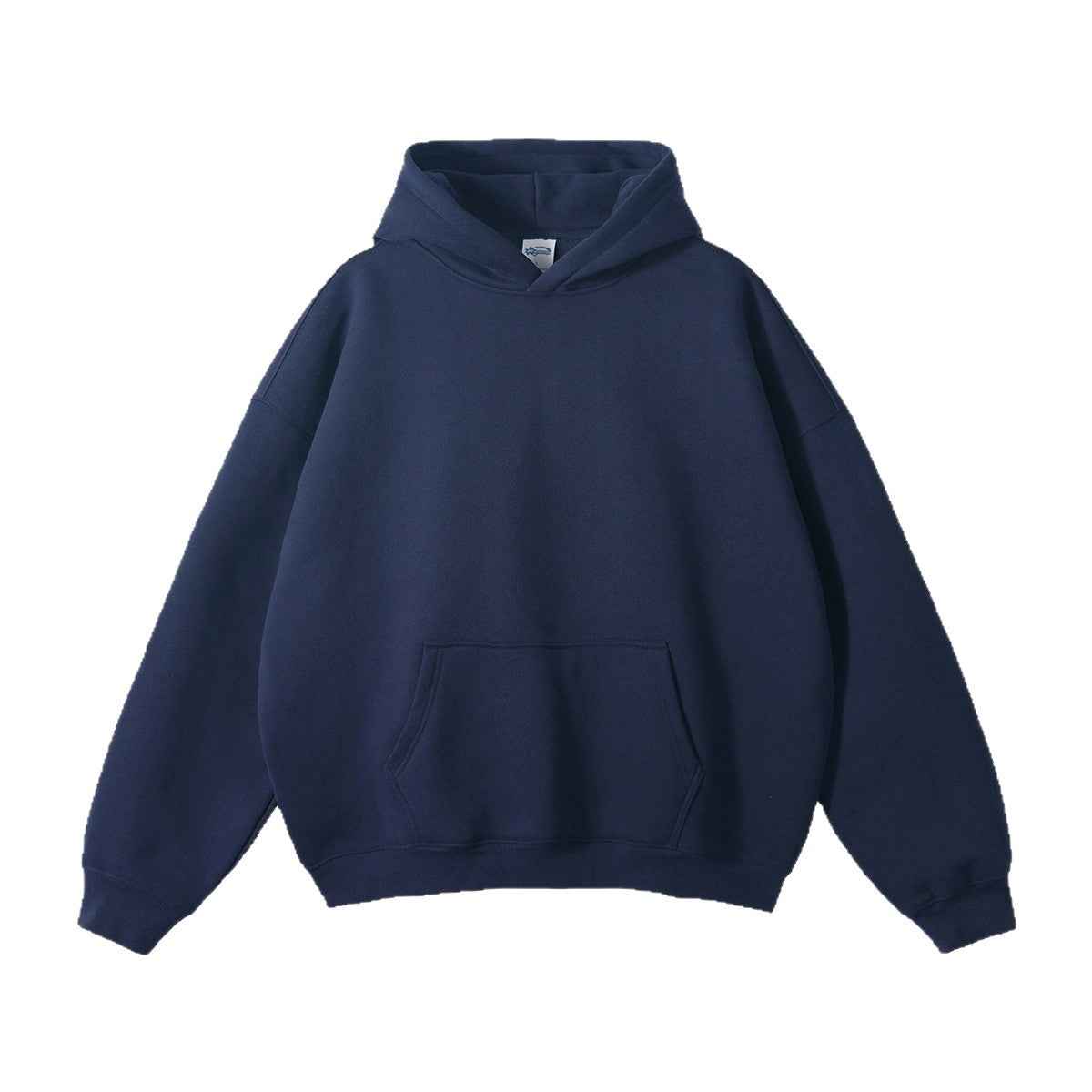 New Loose Fleece Trendy Drop Shoulder Solid Color Hoodie
