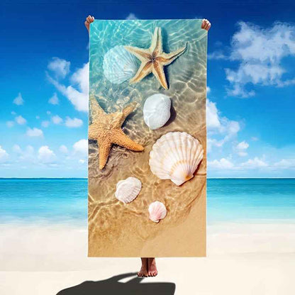 Simple Printing Quick-drying Microfiber Beach Towel