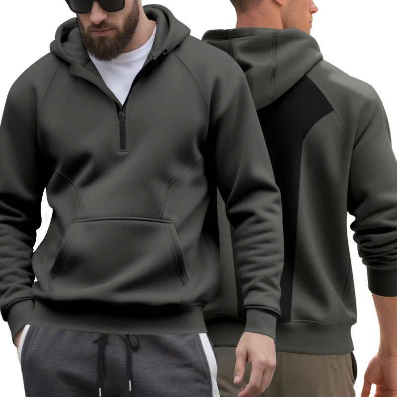 Men's Casual Sports Commuter Fleece Hooded Zip