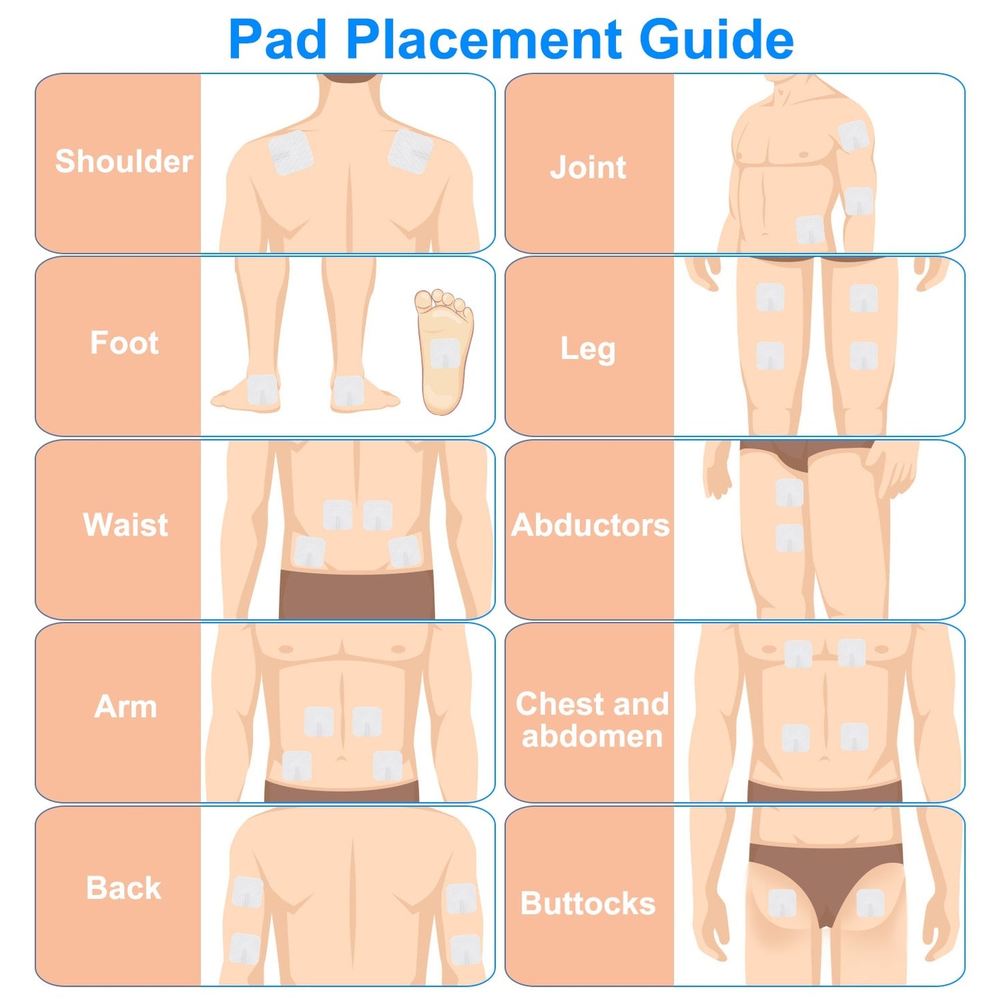 1Pc 4 Channel TENS Unit Muscle Stimulator Rechargeable Digital TENS Muscle Massager With 48 Modes 20 Intensity Levels 8 Pads Timer