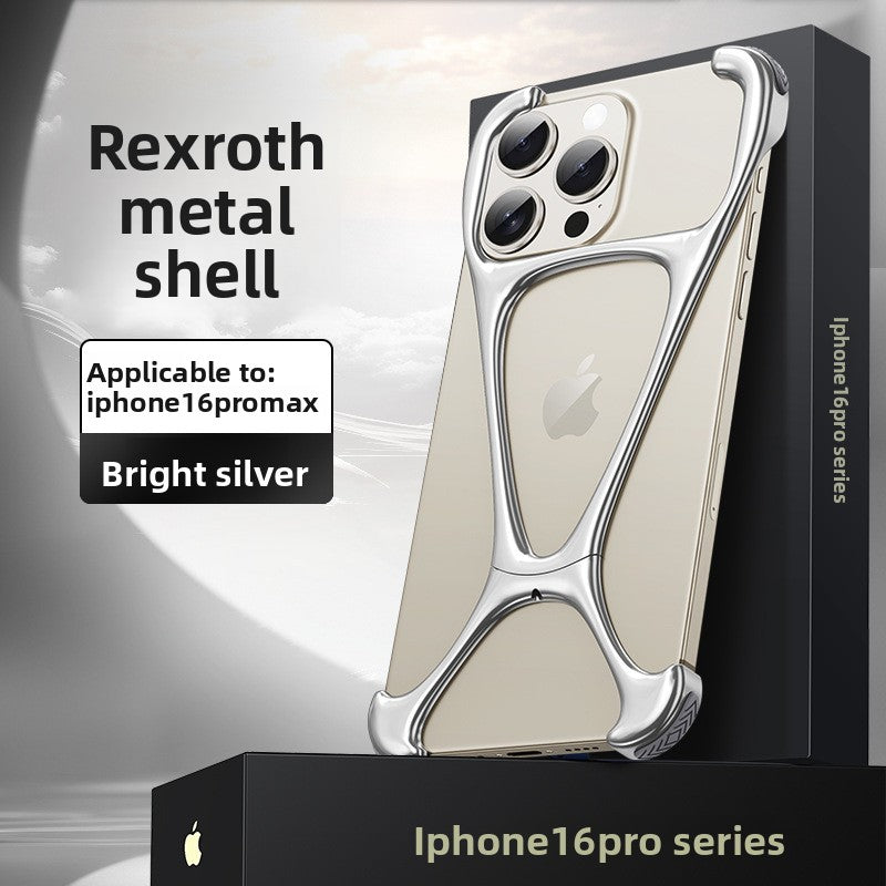 Premium Zinc Alloy iPhone Case - Frameless Anti-Drop Protection