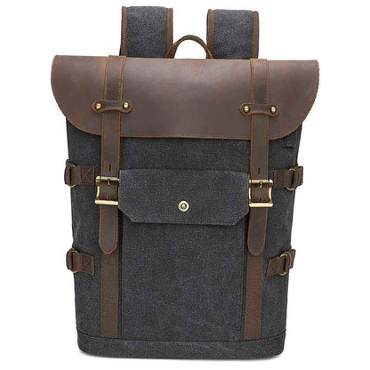 European And American Computer Crazy Horse Leather Backpack
