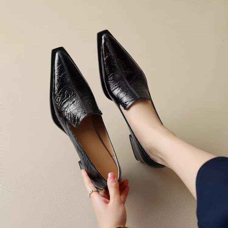 Crack Pointed Deep Mouth High Heels Women