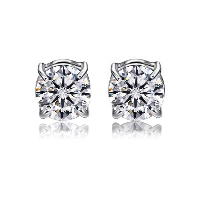 Unisex Stud Earrings - 6mm Minimalist Round Earrings for Men & Women