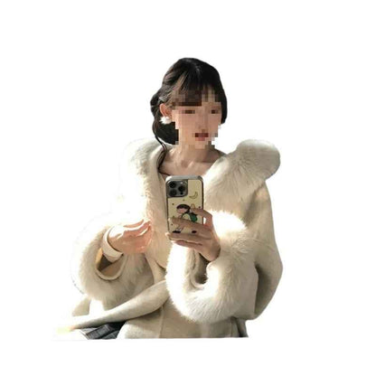 Temperament Noble Fox Fur Collar Coat