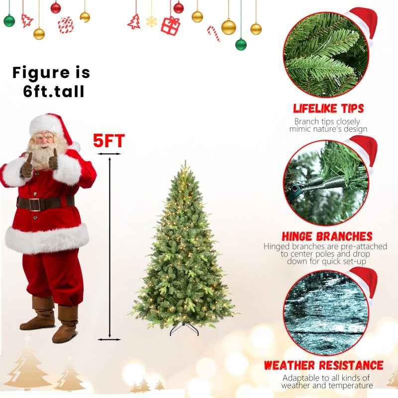 PE/PVC Christmas Tree - Green Premium Mixed Material Tree