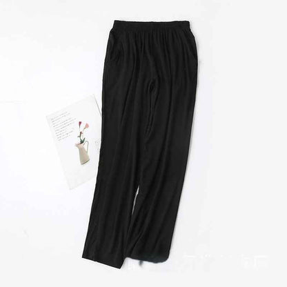 Loose Large Size Pants With Pockets Home Pants, Breathable