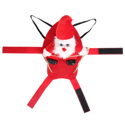 S-M-L-XL Options -- 1Pc Pet Christmas Costumes Red Winter Coat For Dog Riding Santa Claus With Bell Clothes New Year Outfit Cosplay Costumes Party Dress Up For Cats - DropOnline.co