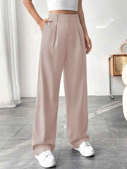 Ladies' High-waisted Slim-fit Suit Pants Wide-leg Floor-dragging Pants
