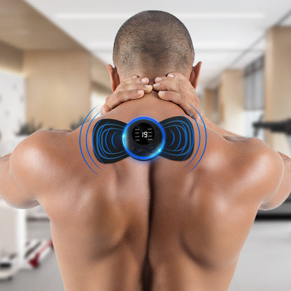 Mini Massage Patch Cervical Massager Shoulder And Neck Massager EMS Portable Pulse Smart Massage Patch 8 Modes 19 Gears