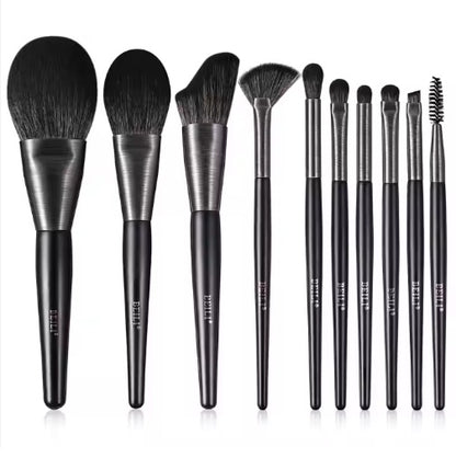 BEILI Low MOQ Ship Fast Custom High Quality Make Up Brushes Wholesale Wood Handle Premium Natural10pcs Makeup Brush - DropOnline.co