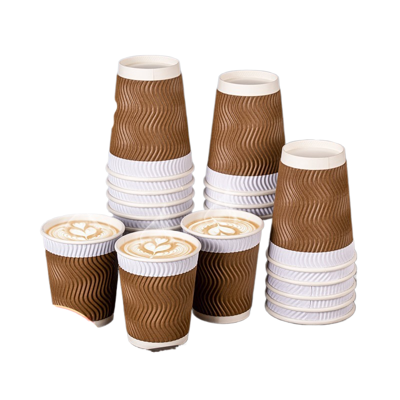 Three-Layer Corrugated Paper Cups - Premium Insulated Hot Beverage Cups