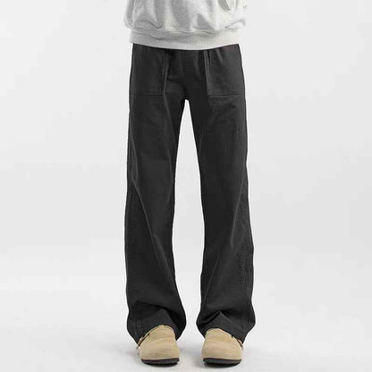 Maillard Retro Straight-leg Casual Men's Cargo Pants