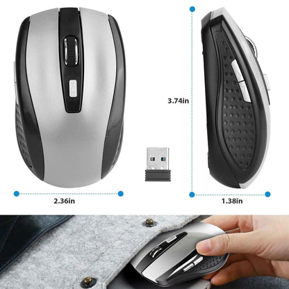 2.4G Wireless Gaming Mouse Optical Mice WIth Receiver 3 Adjustable DPI 6 Buttons For PC Laptop Computer Macbook - DropOnline.co