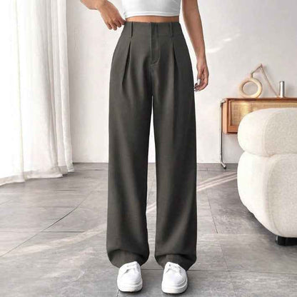 Ladies' High-waisted Slim-fit Suit Pants Wide-leg Floor-dragging Pants