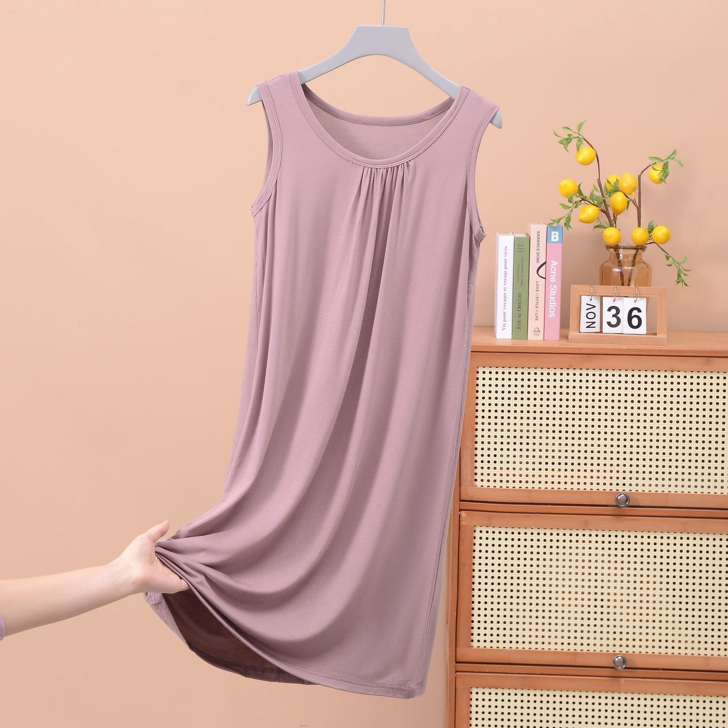 Plus Size Round Neck Ruffled Sleeveless Maxi Dress - Comfortable Casual Style