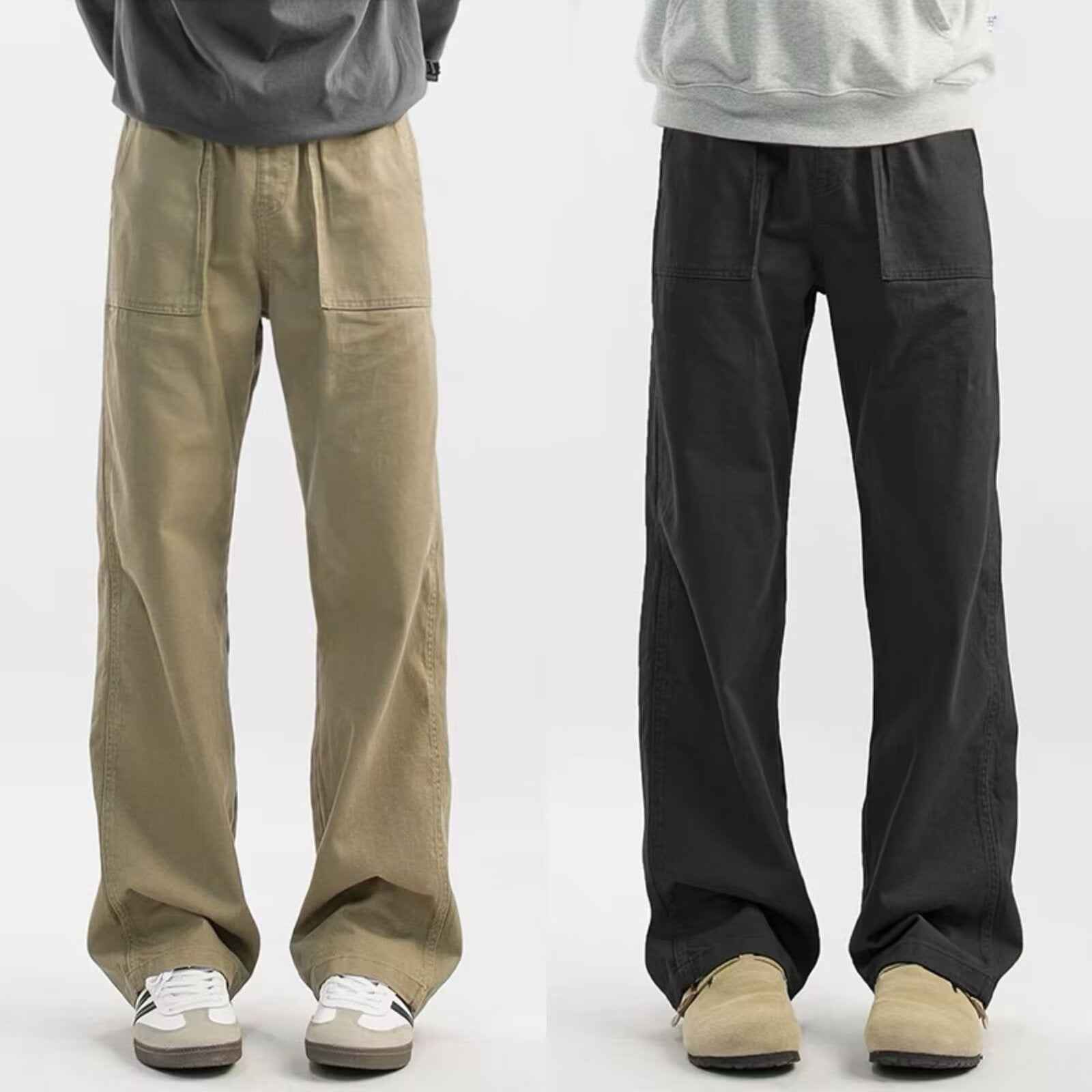 Maillard Retro Straight-leg Casual Men's Cargo Pants