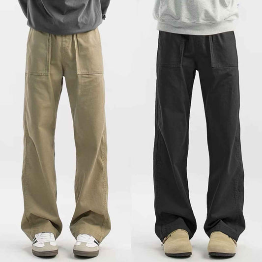 Maillard Retro Straight-leg Casual Men's Cargo Pants