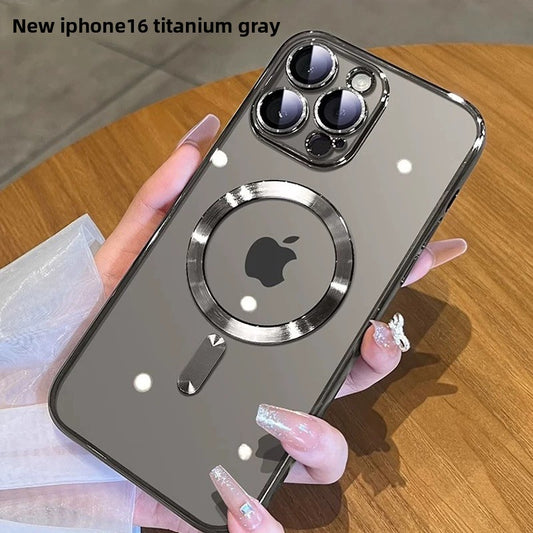 Magnetic Electroplated iPhone Case - Premium Transparent Design iPhone 16 Pro Max