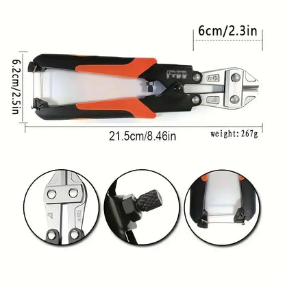 T8 Alloy Steel Wire Cutters, Steel Bar Cutters, Steel Bar Chain Cutter, Labor Saving Manual Adjustable Heavy Duty Wire Cutters, Eagle Nose Scissors, Strong Scissors, Suitable For Hardware Industry, Co