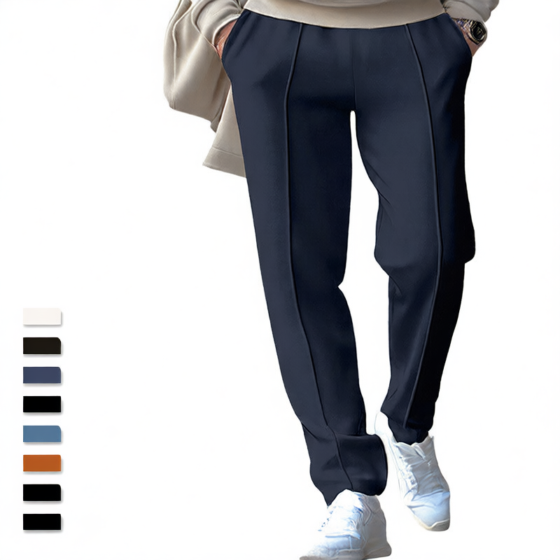 Men's Loose Straight-Leg Sport Trousers - Casual Athletic Pants