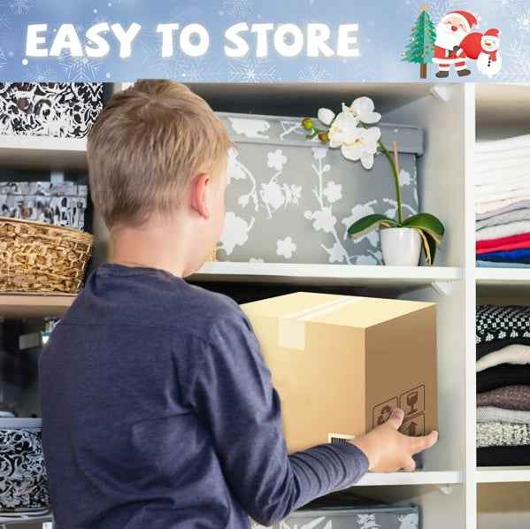 Inflatable Santa Claus and Snowman Holding Merry Christmas Sign - DropOnline.co