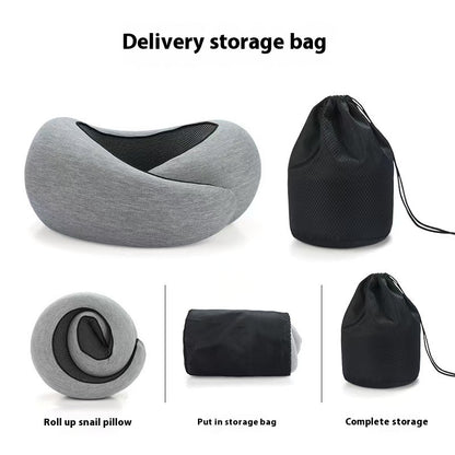 Soft Memory Foam Travel Neck Pillow U Shape Adjustable Support Comfortably Sleeping On Plane Car Office Noon Break - DropOnline.co