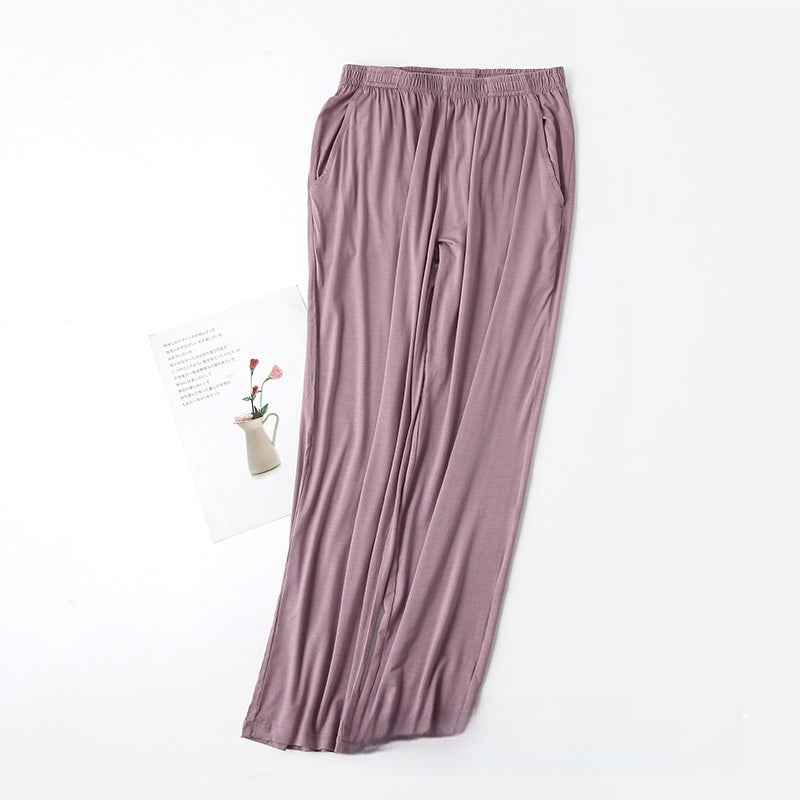 Loose Large Size Pants With Pockets Home Pants, Breathable