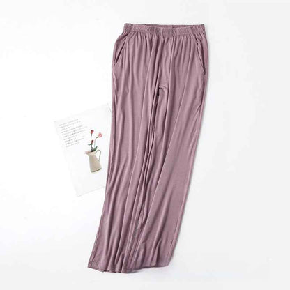 Loose Large Size Pants With Pockets Home Pants, Breathable