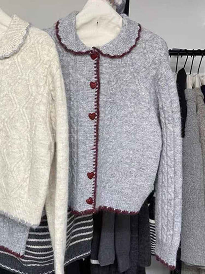 Thickened Cable-knit Sweater Cardigan