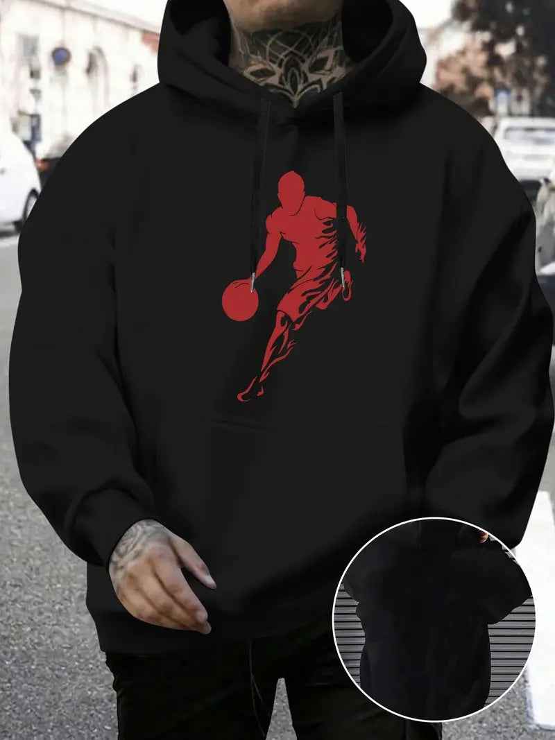 Men's Hoodie - Comfortable Pullover Hooded Sweatshirt