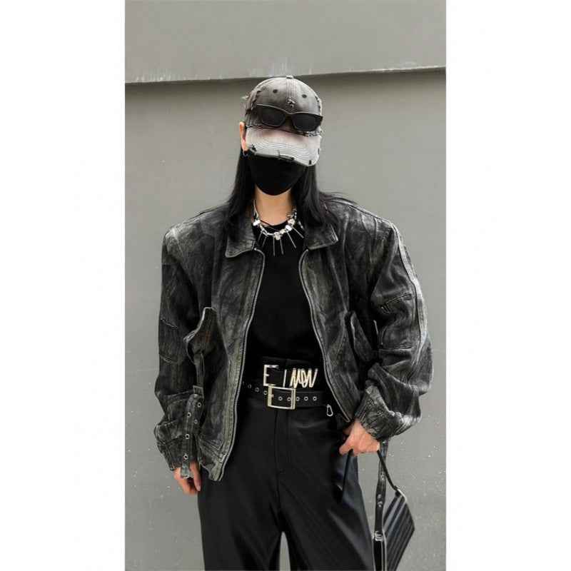 Vintage Distressed Men's And Women's Denim Jacket