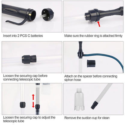 Battery-Operated Aquarium Vacuum Gravel Cleaner - DropOnline.co