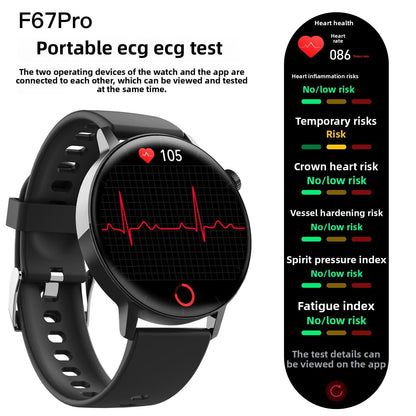 Smart Watch Non-Invasive Blood Glucose Body Temperature Blood Pressure Blood Oxygen Automatic Measurement ECG Ppg Blood Lipid Health Manager - DropOnline.co
