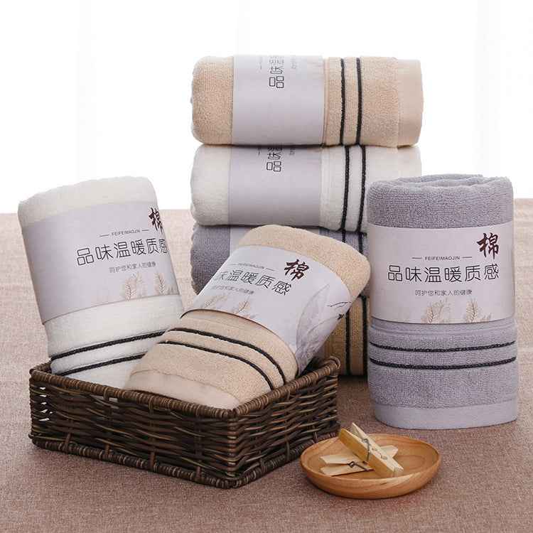 Gaoyang Factory Wholesale Pure Cotton 32 Strand Double Silk Absorbent Towel Gift Custom Daily Necessities Towel Promotion