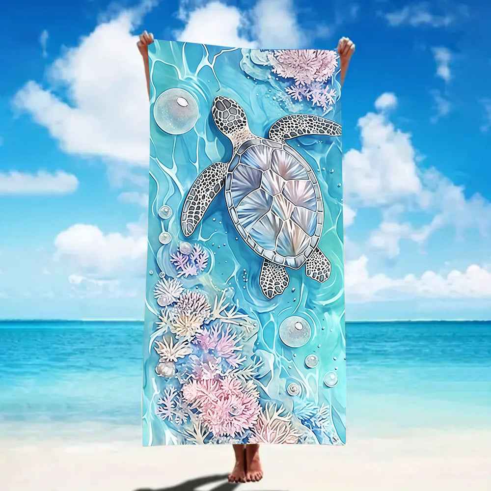 Simple Printing Quick-drying Microfiber Beach Towel