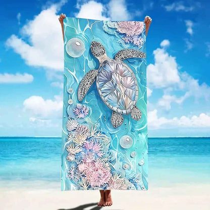 Simple Printing Quick-drying Microfiber Beach Towel