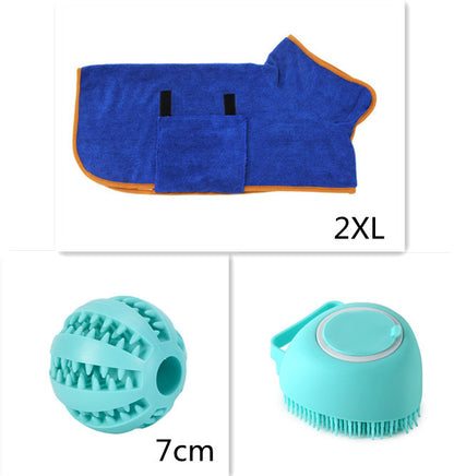 Silicone Dog Bath Massage Gloves Brush - Pet Grooming Tool with Shampoo Dispenser for Dogs & Cats - DropOnline.co