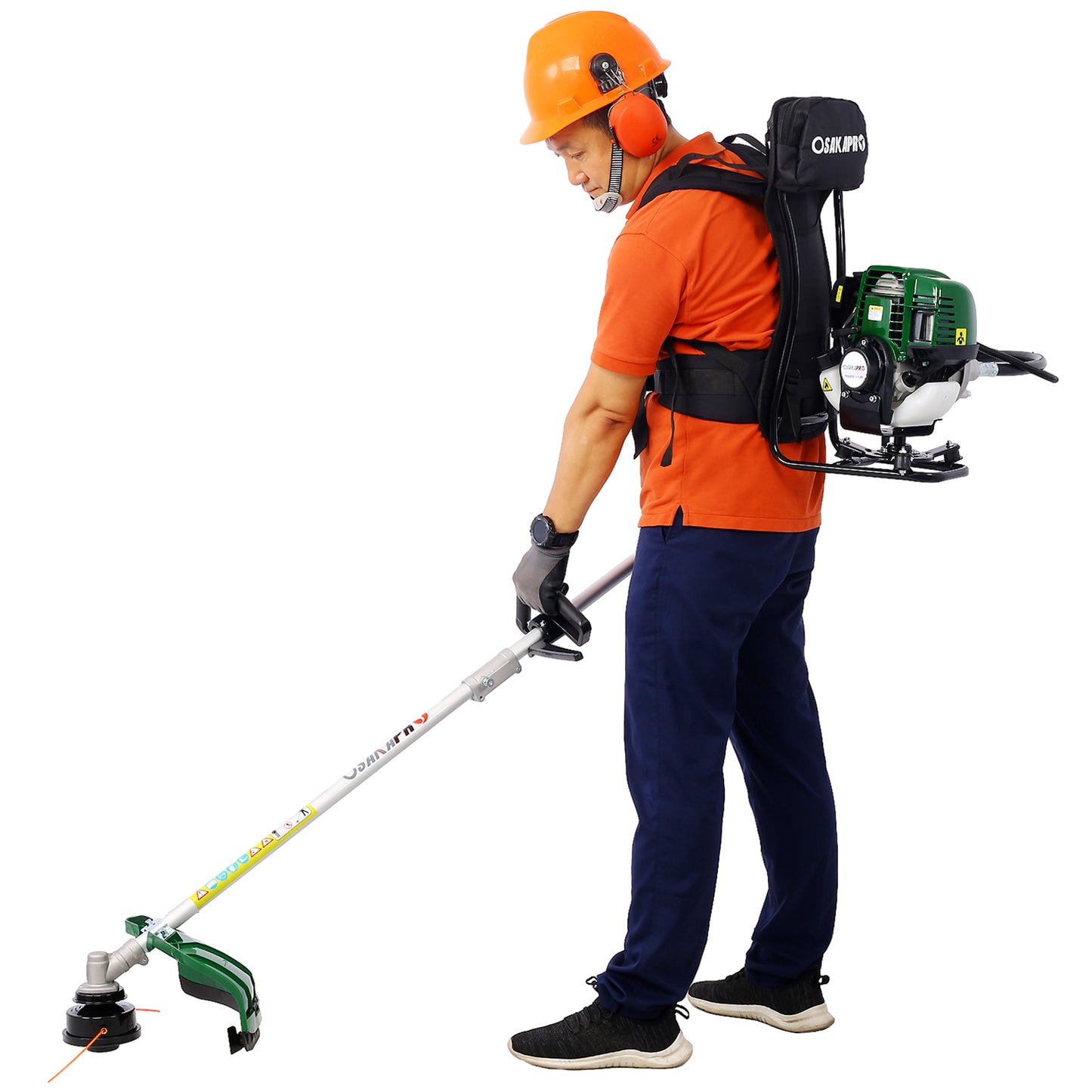 Backpack 4 In 1 Multi-Functional Trimming Tool, 38CC 4-stroke Garden Tool System With Gas Pole Saw, Hedge Trimmer, Grass Trimmer, And Brush Cutter EPA Compliant