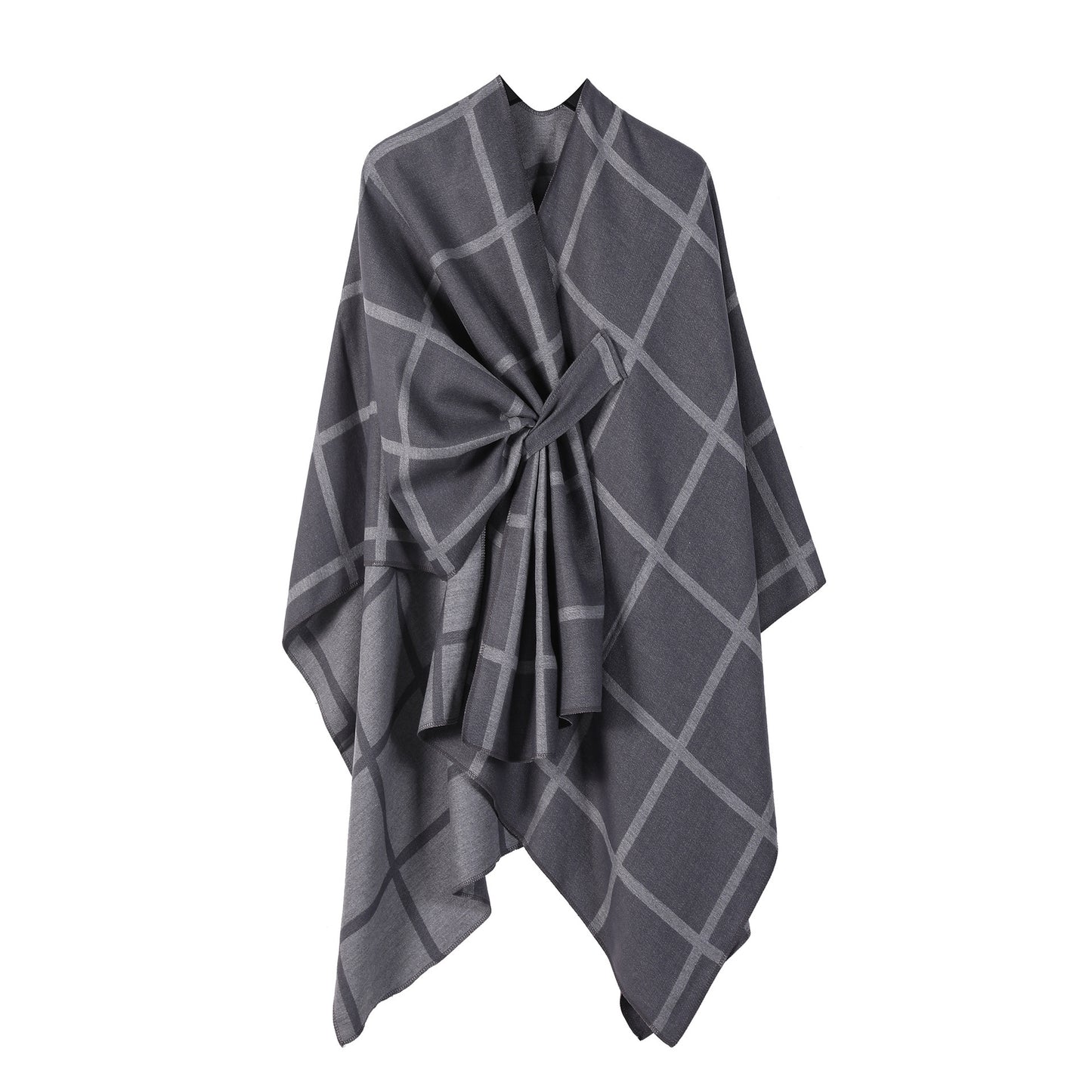 Women's Fashion Gingham Check Warm Scarf - Classic Plaid Winter Wrap