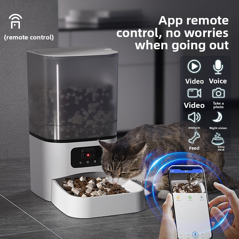 Smart Pet Feeder with HD Camera - Automatic Remote Control Dispenser