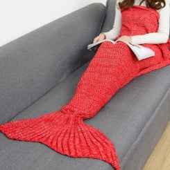 Mermaid Tail Knitting Sleeping Blanket