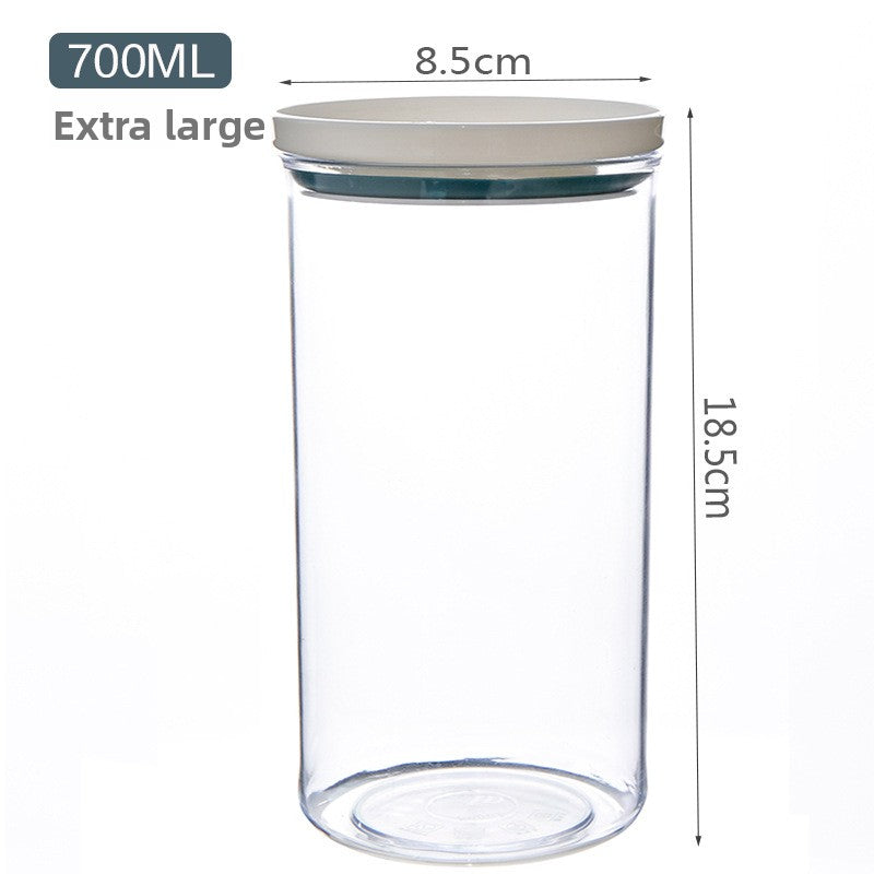 Clear Plastic Storage Jars - Microwave Safe Kitchen Containers Set
