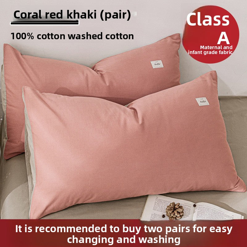 Pure Cotton Pillowcase - Premium Natural Fiber Pillow Cover